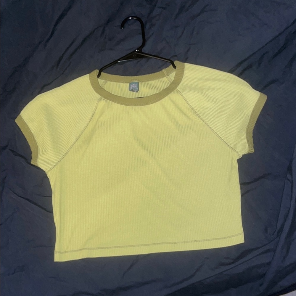 Wild Fable green Raglan Crop Tee